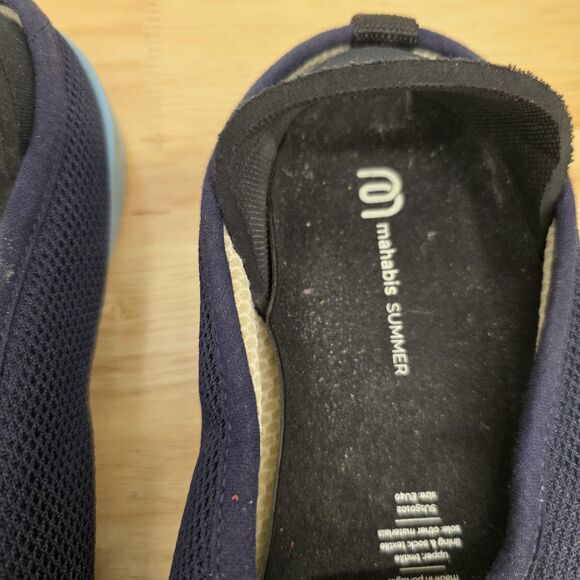 Mahabis Summer Classic Slippers w/ Detachable Sole Navy Slip-On women size 9 - Picture 4 of 7
